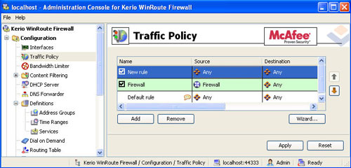 Как закрыть порты - Kerio Personal Firewall